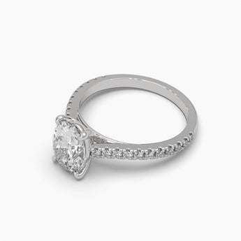 Ivana Jewels Rings 2 Carat Oval Diamond Solitaire Ring