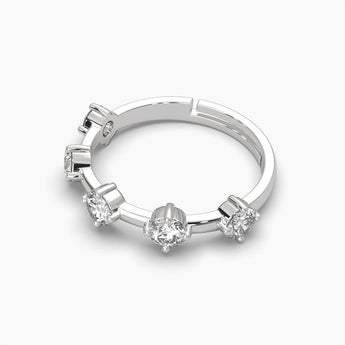 Ivana Jewels Rings 5 Round Cut Diamond Adjustable Ring