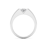 Ivana Jewels Rings 50 Pointers Centre Solitaire Round Diamond Wide Band Ring