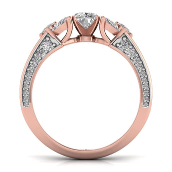 Ivana Jewels Rings 50 Pointers Princess and Pear Halo Ring