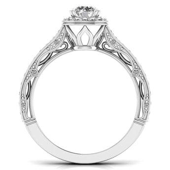 Ivana Jewels Rings 60 Pointer Radiant Halo Diamond Embrace