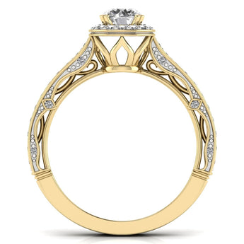 Ivana Jewels Rings 60 Pointer Radiant Halo Diamond Embrace