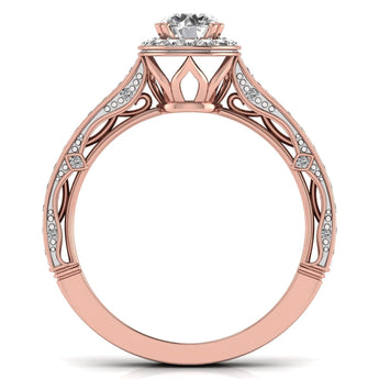 Ivana Jewels Rings 60 Pointer Radiant Halo Diamond Embrace