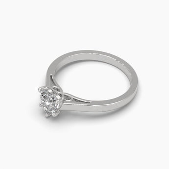 Ivana Jewels Rings 60 Pointers Solitaire Heart Diamond Love's Embrace Ring