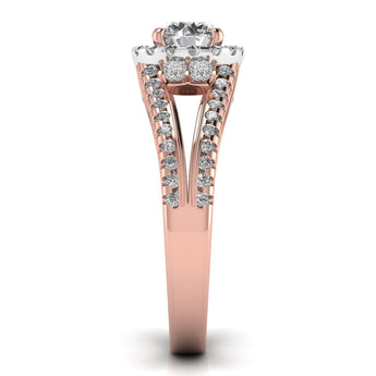 Ivana Jewels Rings 70 Pointer Solitaire Lab Grown Diamond Split Ring
