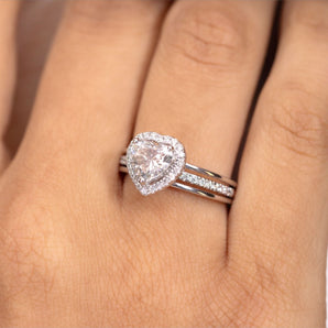 Ivana Jewels Rings Adore 1 Carat Centre Heart Diamond Ring
