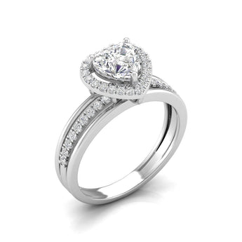 Ivana Jewels Rings Adore 1 Carat Centre Heart Diamond Ring