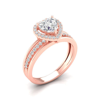 Ivana Jewels Rings Adore 1 Carat Centre Heart Diamond Ring