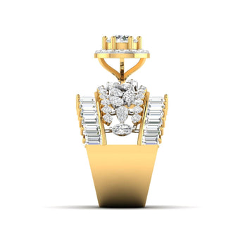 Ivana Jewels Rings Baguette and Round Diamond Ring