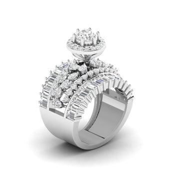 Ivana Jewels Rings Baguette and Round Diamond Ring