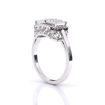 Ivana Jewels Rings Brisa Square Halo Ring