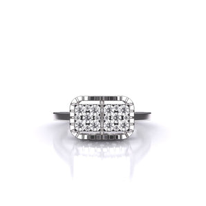 Ivana Jewels Rings Brisa Square Halo Ring