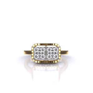 Ivana Jewels Rings Brisa Square Halo Ring
