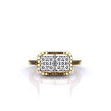 Ivana Jewels Rings Brisa Square Halo Ring