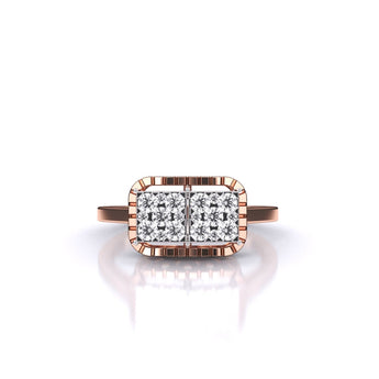 Ivana Jewels Rings Brisa Square Halo Ring