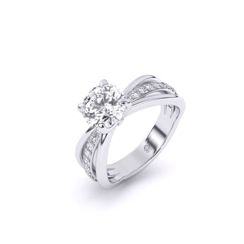 Ivana Jewels Rings Centre Solitaire Round Diamond Ring