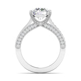 Ivana Jewels Rings Classic Diamond Engagement Ring with Pave Band