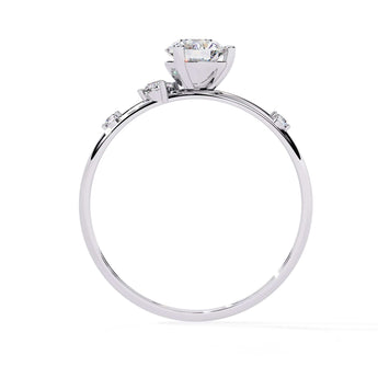 Ivana Jewels Rings Classic Round Solitaire Engagement Ring with Rubies