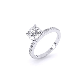 Ivana Jewels Rings Cushion Solitaire Engagement Ring