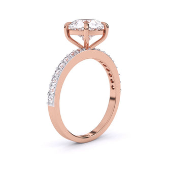 Ivana Jewels Rings Cushion Solitaire Engagement Ring