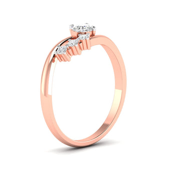 Ivana Jewels Rings Delicate Diamond Rose Gold Ring