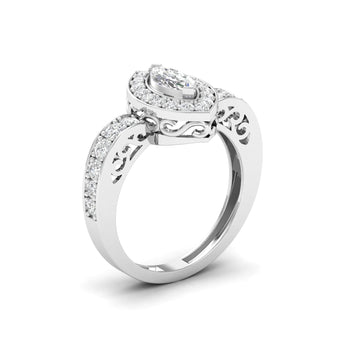 Ivana Jewels Rings Delicate Marquise Diamond Engagement Ring