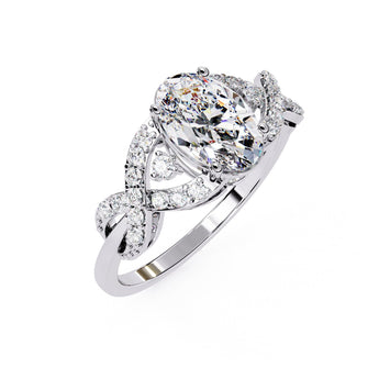 Ivana Jewels Rings Diamond Crossover Engagement Ring