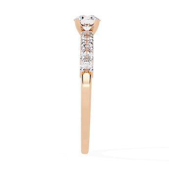 Ivana Jewels Rings Diamond Engagement Ring with Diamond Band