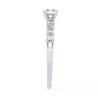 Ivana Jewels Rings Diamond Engagement Ring with Diamond Band