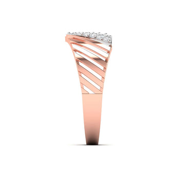 Ivana Jewels Rings Diamond V Ring Rose Gold