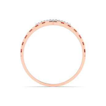 Ivana Jewels Rings Diamond V Ring Rose Gold