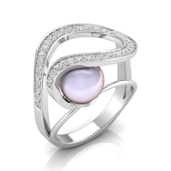Ivana Jewels Rings Double Halo Pearl Ring
