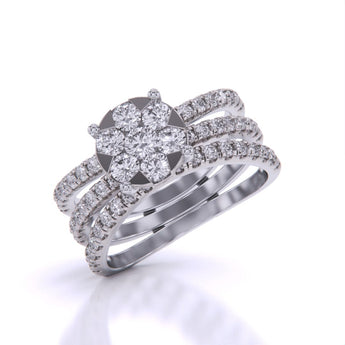 Ivana Jewels Rings Elegant Cocktail Stack Ring