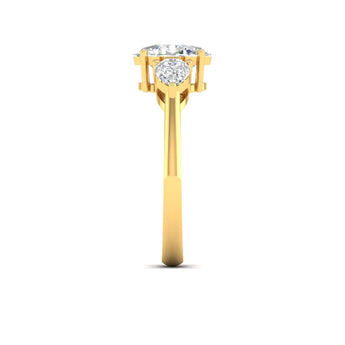 Ivana Jewels Rings Elegant Three-Stone Diamond Engagement Ring