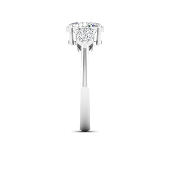 Ivana Jewels Rings Elegant Three-Stone Diamond Engagement Ring