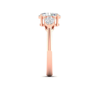 Ivana Jewels Rings Elegant Three-Stone Diamond Engagement Ring