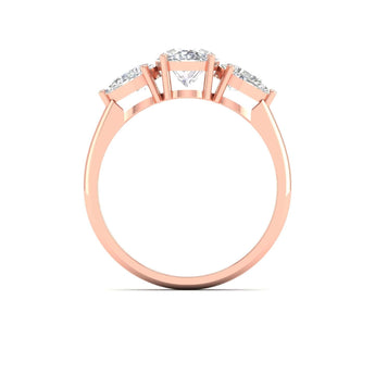 Ivana Jewels Rings Elegant Three-Stone Diamond Engagement Ring