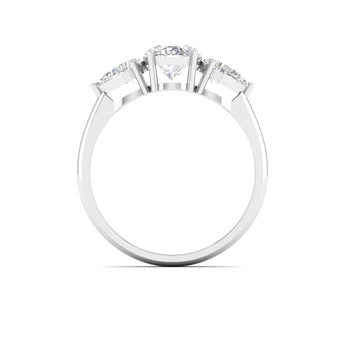 Ivana Jewels Rings Elegant Three-Stone Diamond Engagement Ring