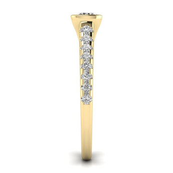 Ivana Jewels Rings Embroider With Solitaire Diamond Ring