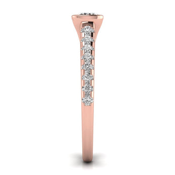 Ivana Jewels Rings Embroider With Solitaire Diamond Ring