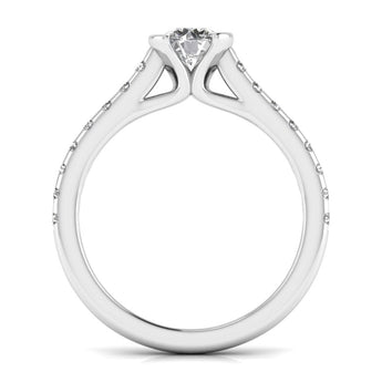 Ivana Jewels Rings Embroider With Solitaire Diamond Ring