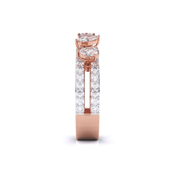 Ivana Jewels Rings Fancy & Round Shape Diamonds Ladies Cocktail Ring