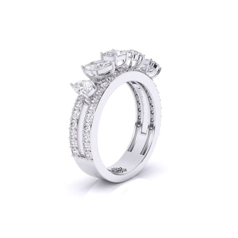 Ivana Jewels Rings Fancy & Round Shape Diamonds Ladies Cocktail Ring