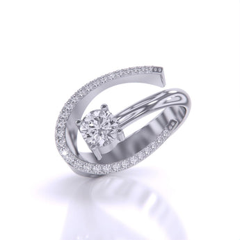 Ivana Jewels Rings Fashion Solitaire Diamond Ring