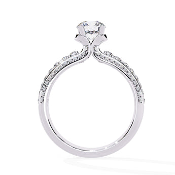 Ivana Jewels Rings Fine Diamond Ring with a Round Brilliant Cut Diamond