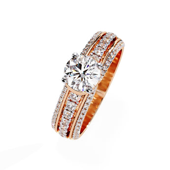 Ivana Jewels Rings Fine Diamond Ring with a Round Brilliant Cut Diamond