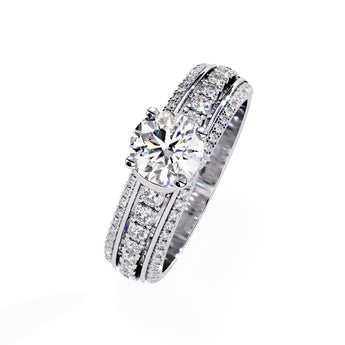 Ivana Jewels Rings Fine Diamond Ring with a Round Brilliant Cut Diamond