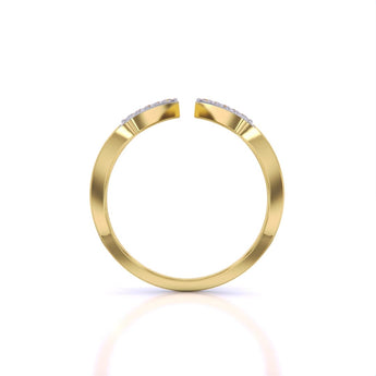 Ivana Jewels Rings Geometric Diamond Open Ring