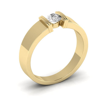 Ivana Jewels Rings Golden Horizon Solitaire Men's Band