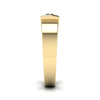 Ivana Jewels Rings Golden Horizon Solitaire Men's Band